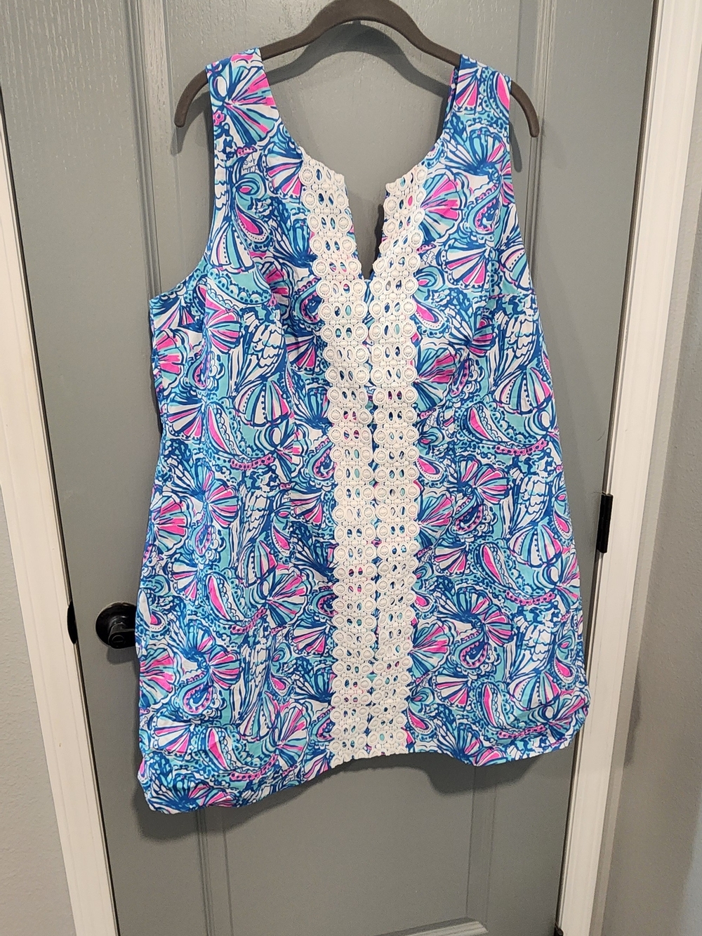 Lilly Pulitzer Blue Pink White Printed Mini Dress